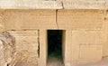 Funerary complex of Djoser and the Step Pyramid, Saqqara, south Cairo, Egypt. entrance to the tomb