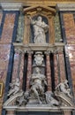 Funerary memorials in church Gesu e Maria in Rome Royalty Free Stock Photo