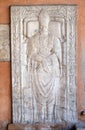 Funerary Monument of the fifteenth century, Portico of Church of St Lawrence at Lucina, Rome Royalty Free Stock Photo