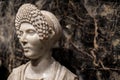 Funerary Portrait of a Woman / Ancient Aristocrat Marble Statue Royalty Free Stock Photo