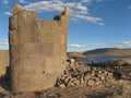 Funerary tower in Peru Royalty Free Stock Photo