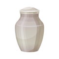 Funerary urn for cremation ceremony, object icon