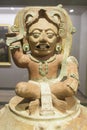 Funerary Urn depicting  solar God Kinich Ahau Royalty Free Stock Photo