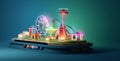 Funfair And Carnival Rides Background