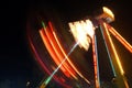 Funfair at night Royalty Free Stock Photo