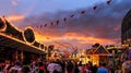 Funfair by night Royalty Free Stock Photo