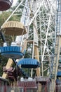 A funfair in disrepair, Ukraine