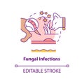 Fungal infections concept icon