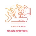 Fungal infections red gradient concept icon