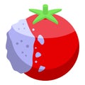 Fungal tomato icon isometric vector. Contaminated food