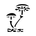 fungi mushroom glyph icon vector illustration