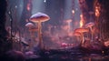 Fungi in a Twinkling Wonderland. Generative AI