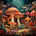 Fungi Wonderland: Intricate Patterns of Mushroom Magic