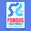 Fungus Bacteria Creative Advertising Banner Vector