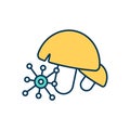 Fungus RGB color icon Royalty Free Stock Photo