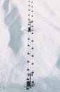 Funicular Cable cabins winter landscape minimal style