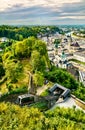 Funicular cable car at Hohensalzburg Fortress in Salzburg, Austria