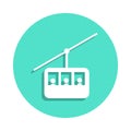 Funicular , cable car line icon in badge style. One of travel collection icon can be used for UI, UX