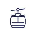 funicular or cable car line icon Royalty Free Stock Photo