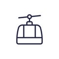 funicular, cable car line icon on white Royalty Free Stock Photo