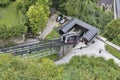 Funicular cable car in Salzburg, Austria