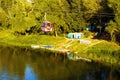 The funicular carries people across the Ural River, from Europe to Asia