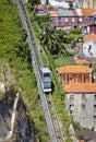 Funicular dos Guindais and picturesque houses in historic centre Royalty Free Stock Photo