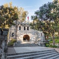 Funicular entrance of San Cristobal Hill - Santiago, Chile Royalty Free Stock Photo