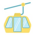 Funicular flat icon, Travel and tourism