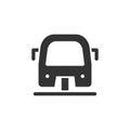 Funicular front view vector glyph style icon