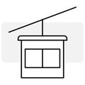 Funicular icon. Design element. Vector illustration. stock image.