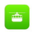 Funicular icon digital green