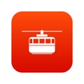 Funicular icon digital red