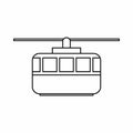 Funicular icon, outline style