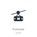 Funicular icon vector. Trendy flat funicular icon from summer collection isolated on white background. Vector illustration can be