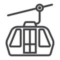 Funicular line icon, Travel and tourism