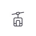 Funicular line icon on white