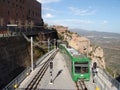 Funicular at Monserrat Mountain in Spain Royalty Free Stock Photo