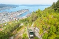 Funicular on Mount Floyen in Bergen, Norway