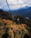 Funicular in the mountains.