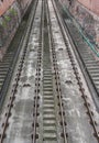 Funicular railway on the Castle Hill Royalty Free Stock Photo