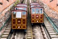 Funicular railway on the Castle Hill Royalty Free Stock Photo