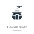 Funicular railway icon vector. Trendy flat funicular railway icon from transportation collection isolated on white background.