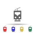 Funicular Railway multi color style icon. Simple glyph, flat vector of transport icons for ui and ux, website or mobile Royalty Free Stock Photo