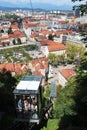 Funicular railway to Ljubljana Castle, Slovenia