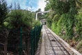 Funicular railway to mount Tibidabo in Barcelona, Spain