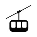 Funicular railway vector icon