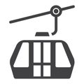 Funicular solid icon, Travel and tourism