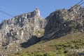 Funicular in south africa cape town with view to table mountain