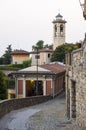 Funicular station at Old Town of Bergamo. Italy Royalty Free Stock Photo